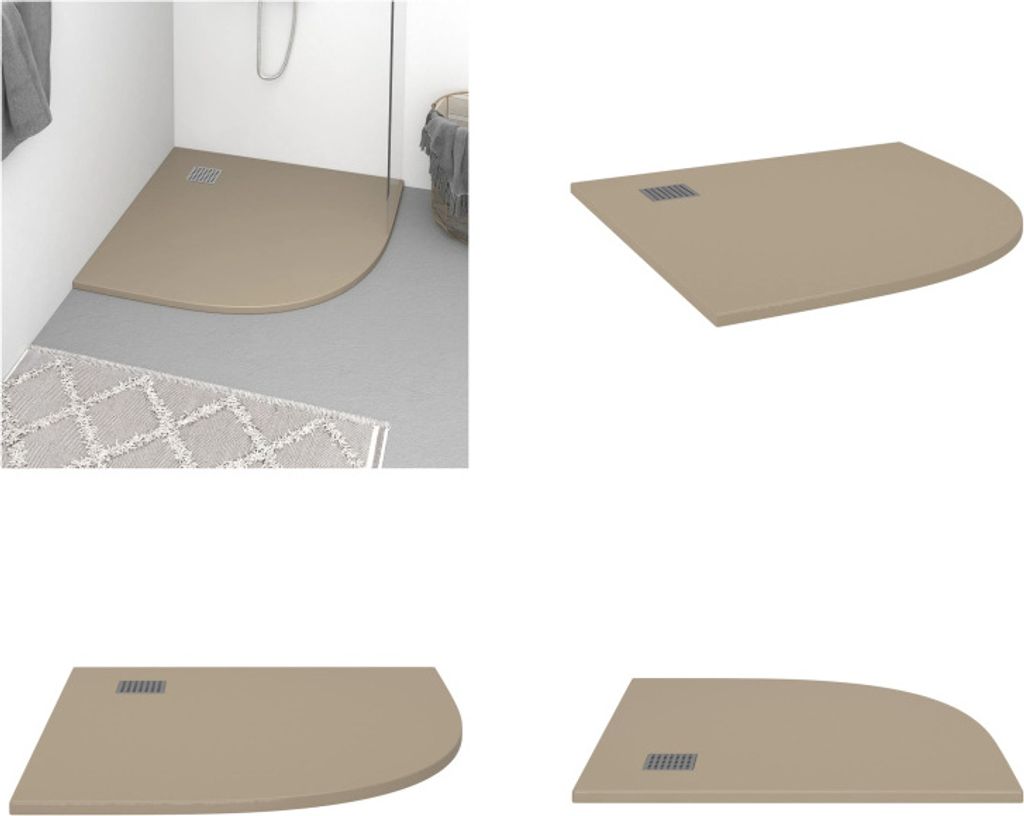 vidaXL Duschwanne SMC Braun 90x90 cm - Duschwanne - Duschwannen - Duschtasse - Duschtassen