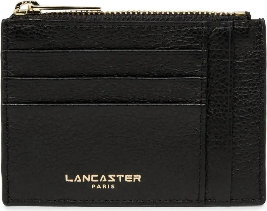 Porte-cartes Lancaster Dune Noir pour homme et femme format poche mince