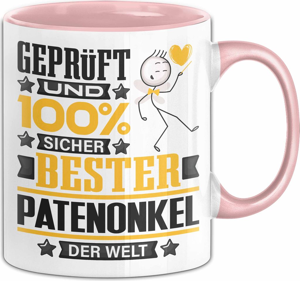 Patenonkel Geschenk Lustiger Spruch für Patenonkel Geschenkidee Bester Patenonkel Der Welt (Rosa)