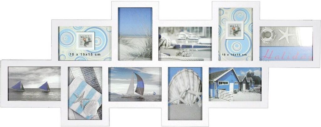 Bilderrahmen GALLERY 10 Fotos, weiß, 80 x 38 cm Produktbild 