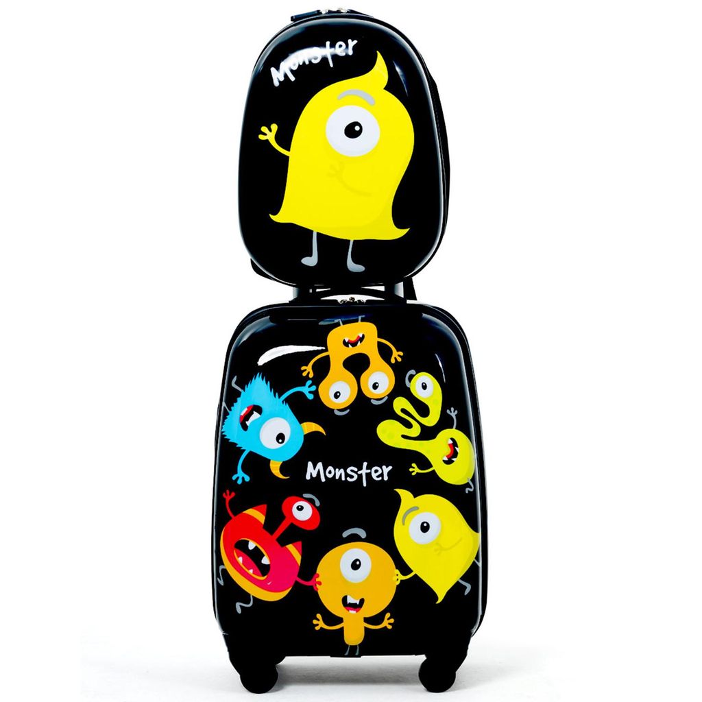 COSTWAY 2tlg Kinderkoffer und Rucksack aus Kunststoff Produktbild 