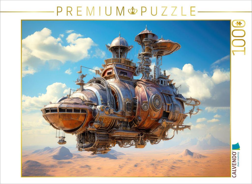 CALVENDO Puzzle Luftschiff-Fantasie | 1000 Teile Lege-Größe 64x48cm Foto-Puzzle für glückliche Stunden