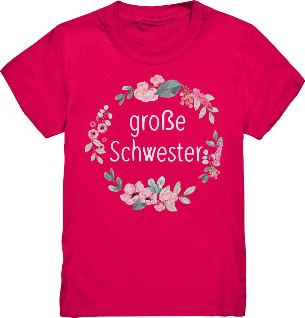 Große Schwester T-Shirt Blumenkranz Große Schwester Produktbild 