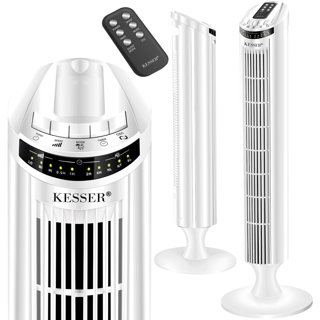 KESSER - Ventilatore a torre con telecomando, display LED, Immagine del prodotto 