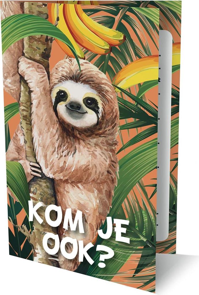 Faultier-Einladungen, 6 Stk.