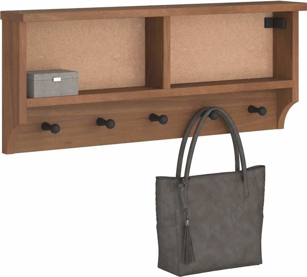 "2026 Promotion" Wandgarderobe SANDNES 87x12x35 cm Massivholz Kiefer - Wandgarderoben und Haken CC23603