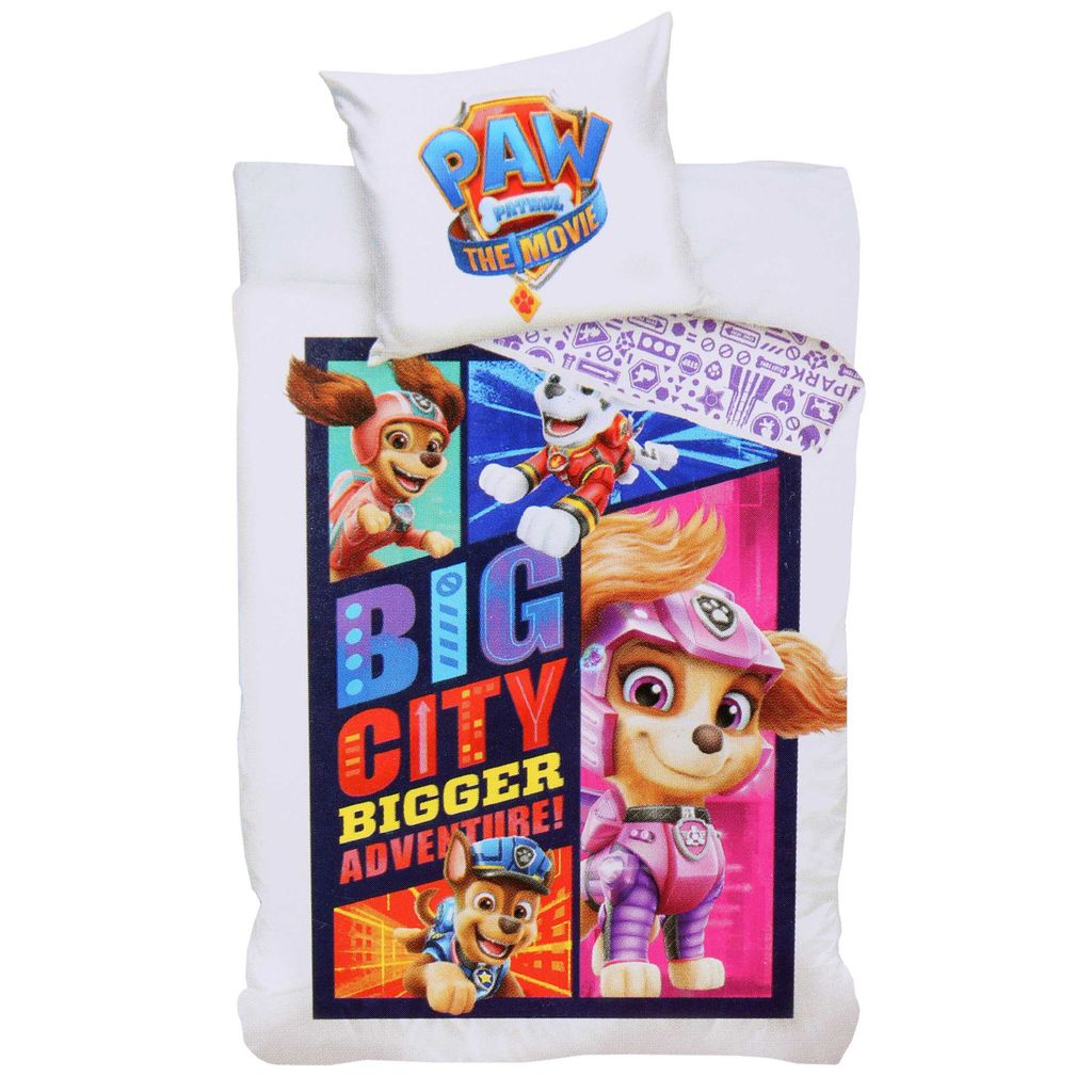 Bettwäsche-Set aus Baumwolle 140x200 cm mit buntem Grafik SKYE PAW PATROL,