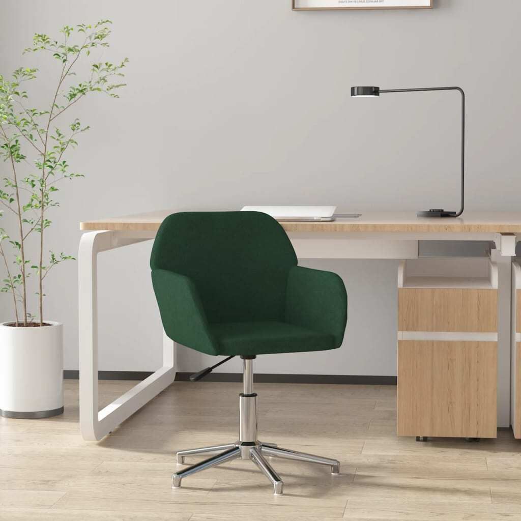 Möbel Bürostuhl Drehbar Dunkelgrün Stoff - Bürostühle 344717
