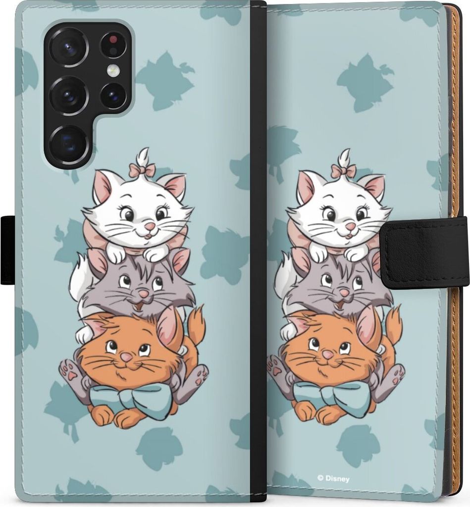 DeinDesign Klapphülle für Samsung Galaxy S22 Ultra Handytasche Lederhülle Tasche Aristocats Disney Katze