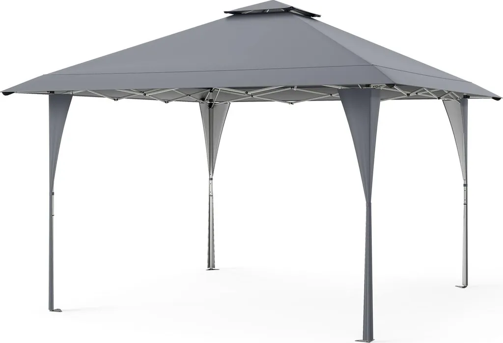 Tonnelle pliante 4x4 anti-vent avec double toit et montage sans outil