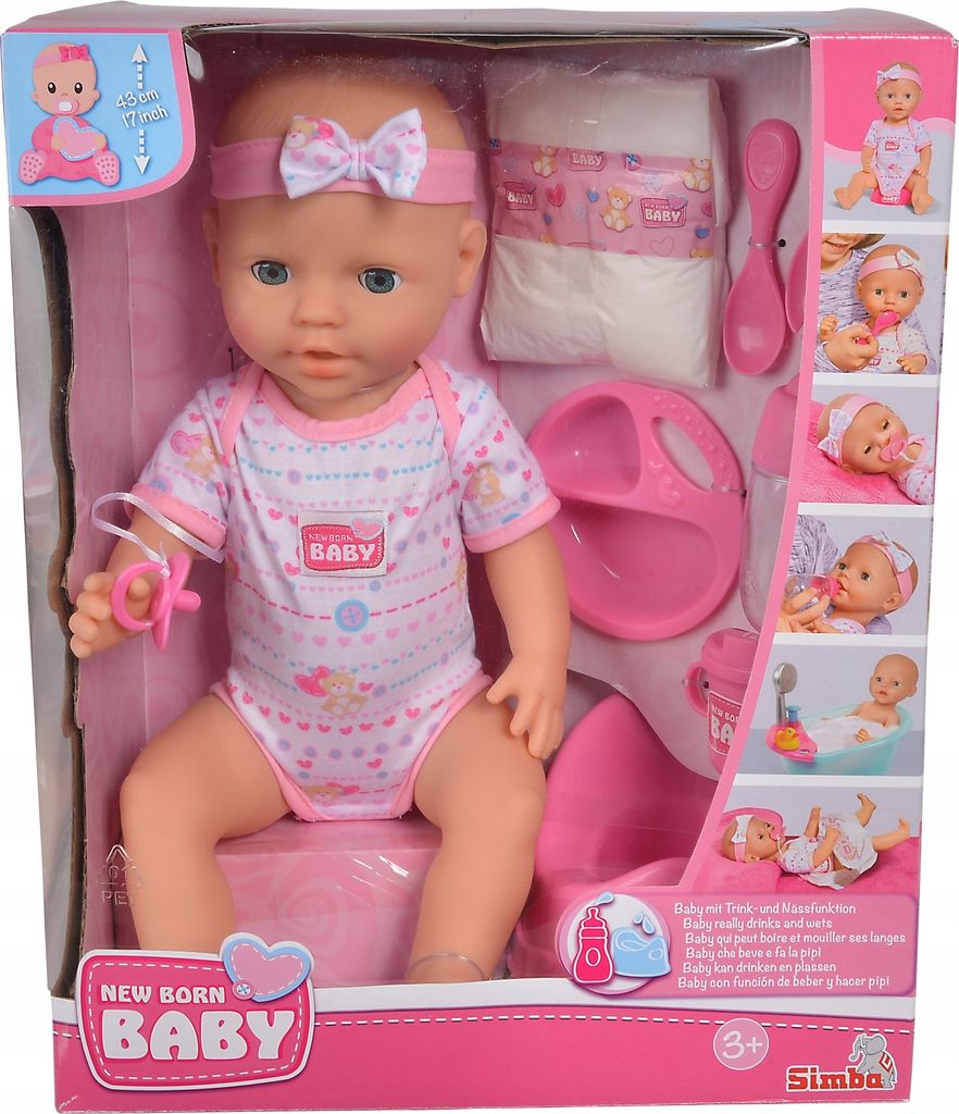 Simba New Born Baby Doll - Dětská panenka - Girl Baby Doll Obrázek produktu 17