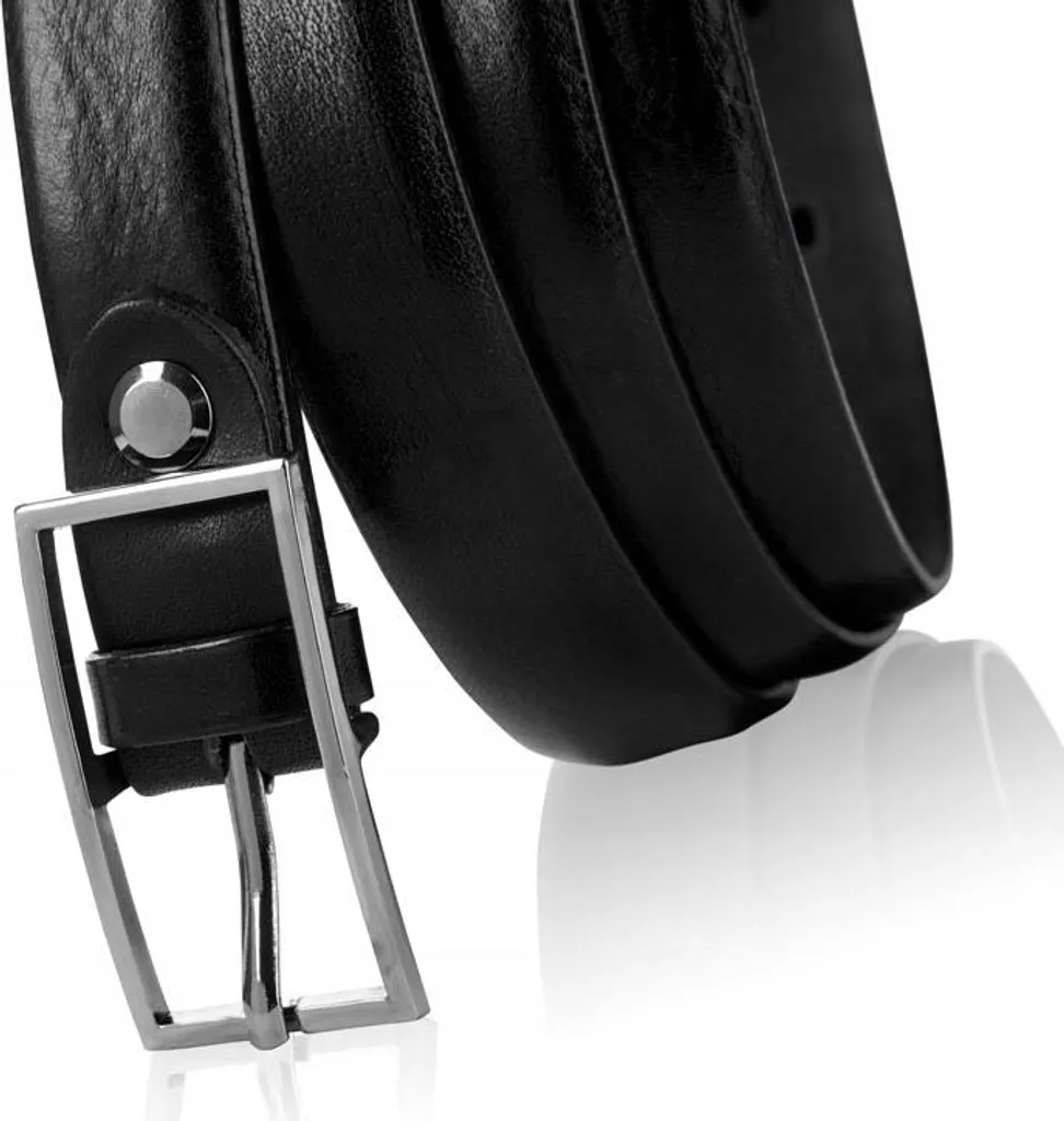 Cintura Elegante Betlewski Pelle Nera 3cm - Fibbia Automatica Design - 3