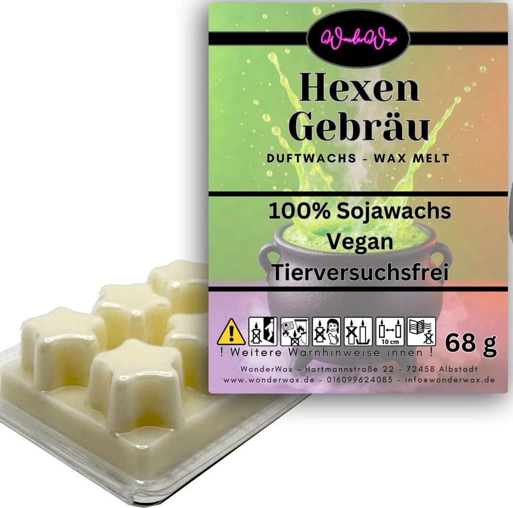 WonderWax Duftwachs Wax Melts für Duftlampe, 6 Sterne Duftmelt Wachsmelt Sojawachs Duftwachs Würfel für Raumdüfte, Wachs Duftöl Winter Indoor ...