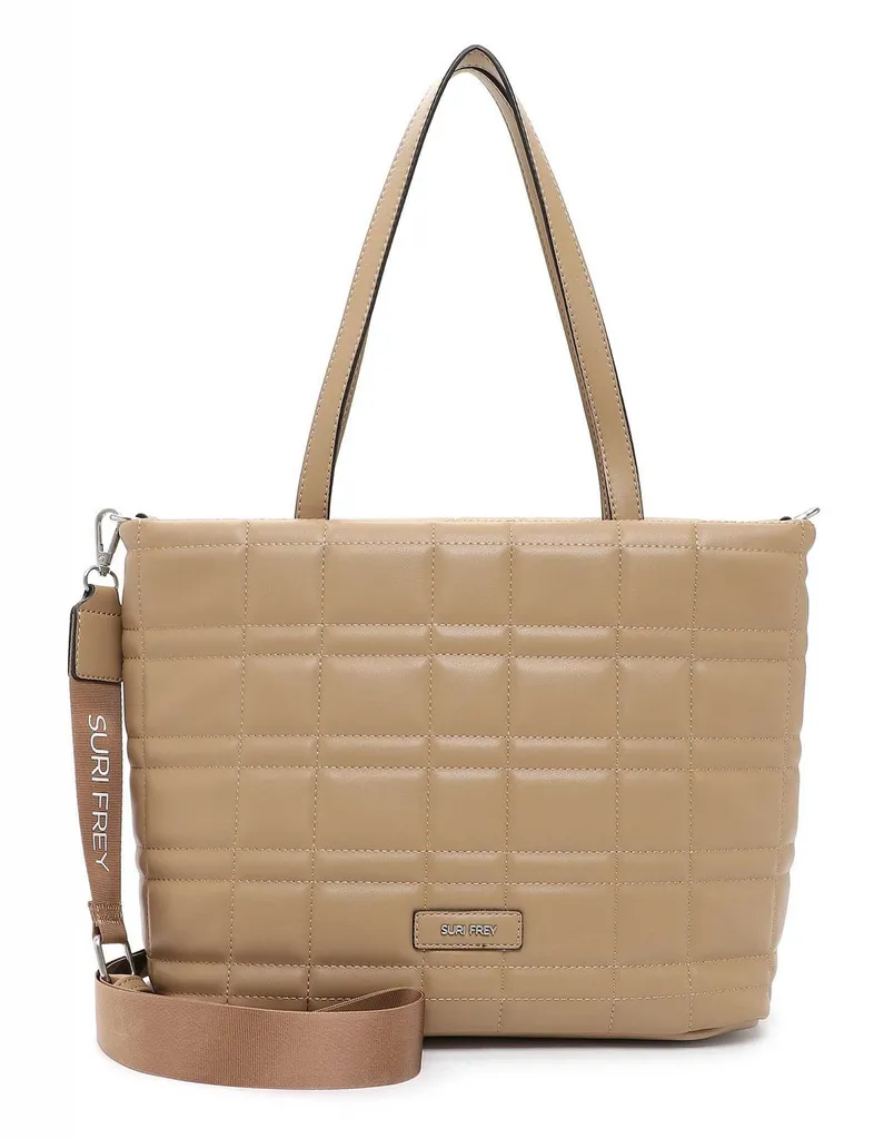 Borsa SURI FREY Hilary Taupe Shopper - Design Trapuntato e Tracolla
