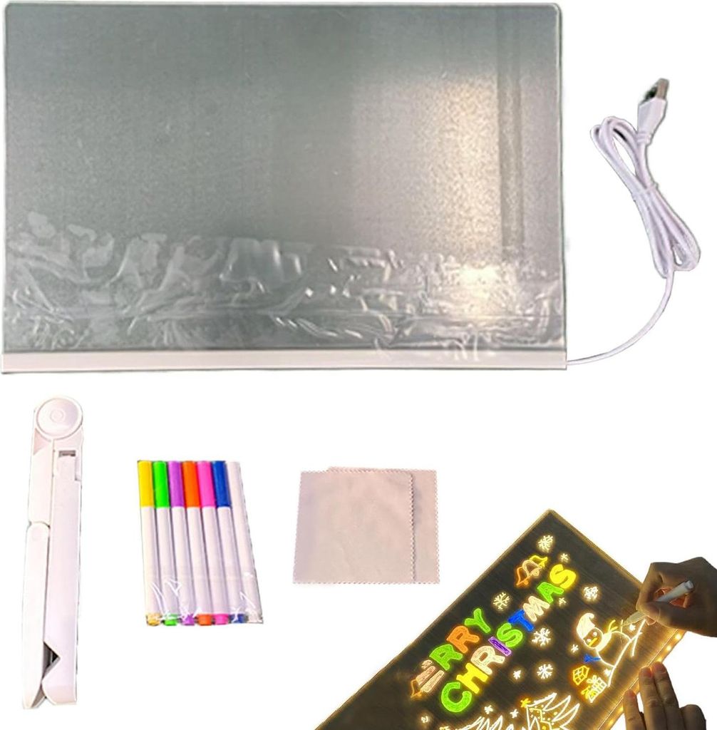 LED-Nachrichtentafel, beleuchtete, trocken abwischbare Tafel | Beleuchtete, trocken abwischbare Tafel, beleuchtete Acryl-Nachrichtentafel,Wiederver...