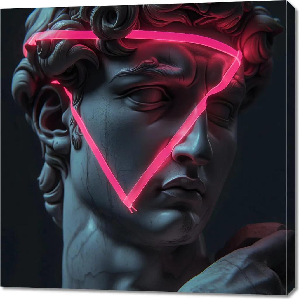Quadro Rinascimento Neon 90x90: Exclusive Wall Art Design per Interni