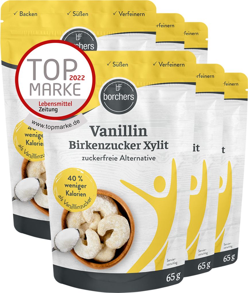BORCHERS Vanillin Birkenzucker Xylit (6x65g)