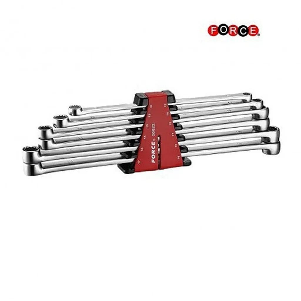 Set de 6 clés mixtes format XXL robustes avec finition chrome satiné