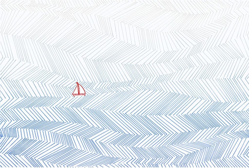 Tadessi Fototapete | Meer | 4.00 m x 2.70 m | Blau | Weiß | Wandbild | Digitaldruck