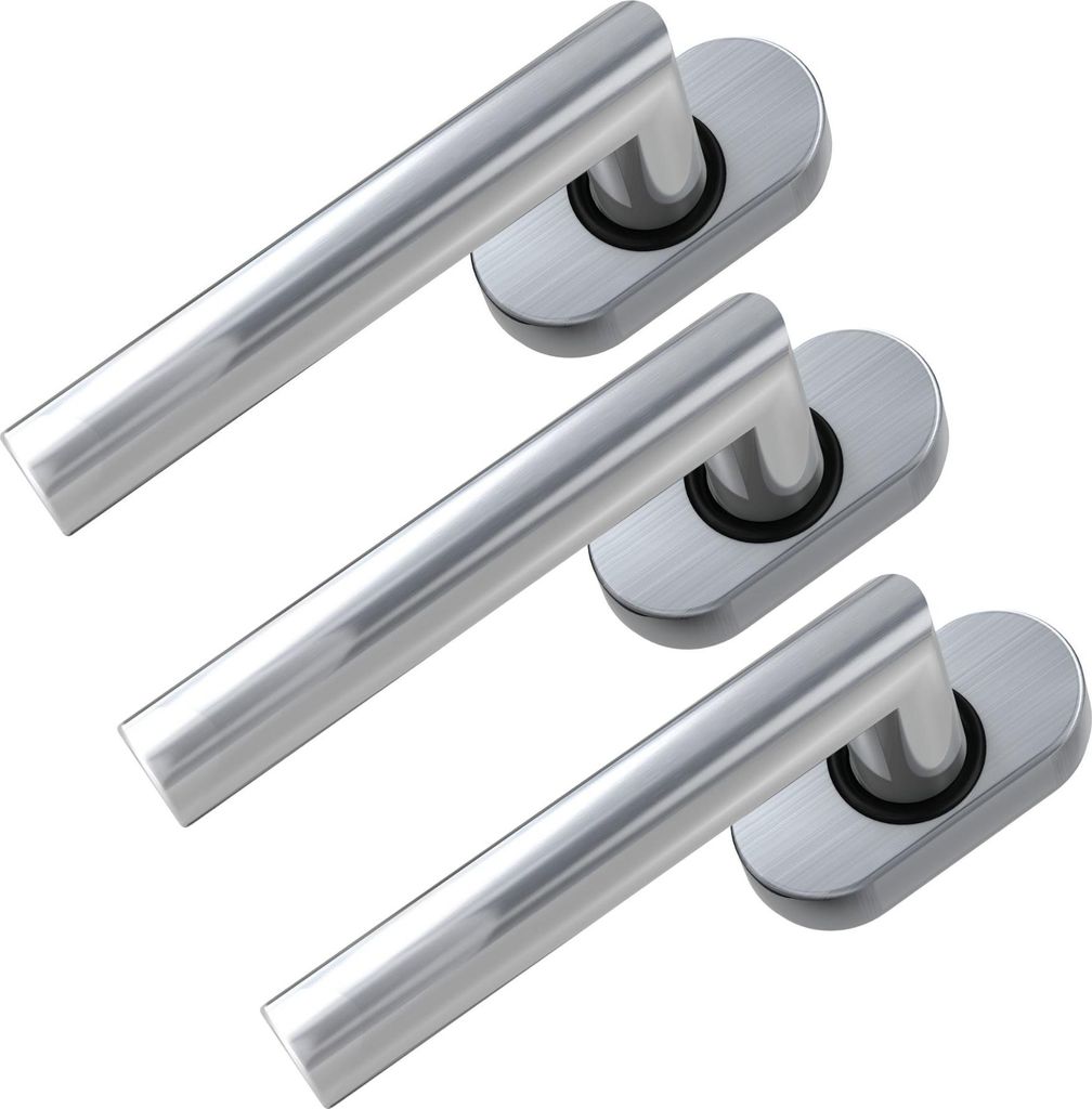BASI - Fenstergriff - SET - 3x FG 310 - Edelstahl - L-Form - 3x7308-1008