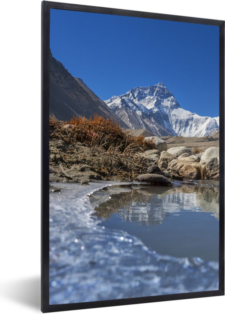 MuchoWow MuchoWow Gerahmtes Poster Everest (Basislager) in Tibet 40x60 cm - Poster mit zchwarzem Bilderrahmen - Papierdruck - Wandbilder