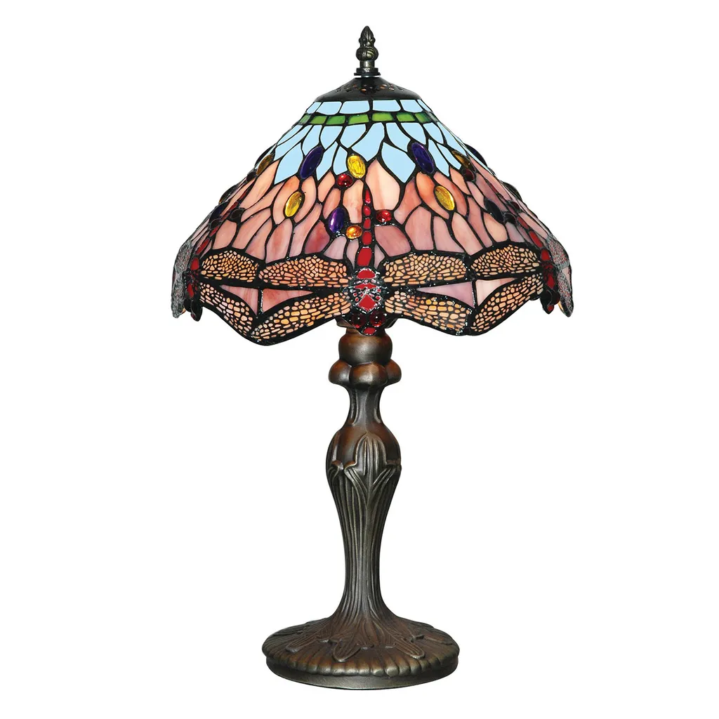 Lampe de table Dragonfly en laiton antique, hauteur 45,5 cm chic
