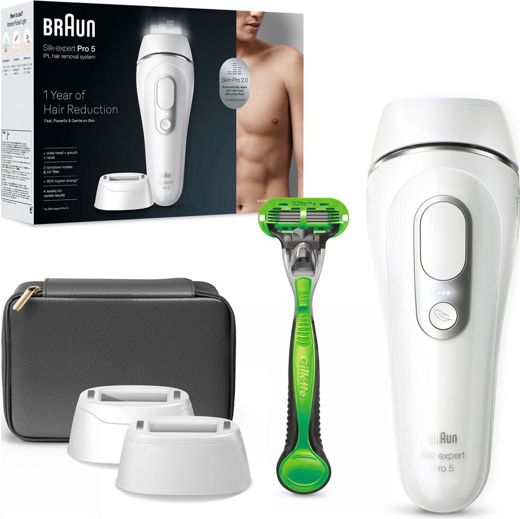 Silk-expert Pro IPL PL5145 (weiß/silber, inkl. Tasche + Produktbild 