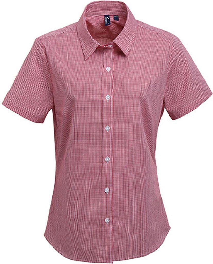 Premier Workwear Women´s Microcheck (Gingham) Short Sleeve Produktbild 