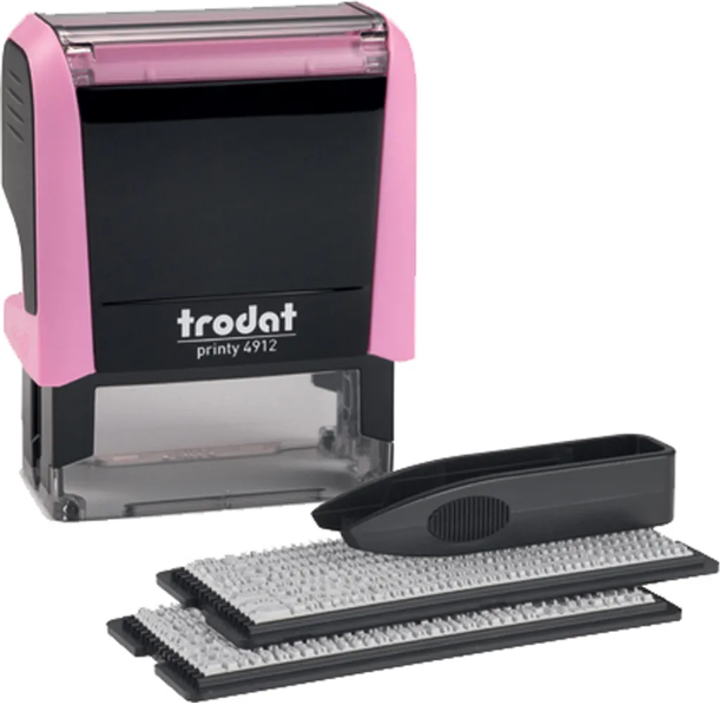 trodat 180859 trodat text stamp set Printy 4912 Typomatic, rosa pastello