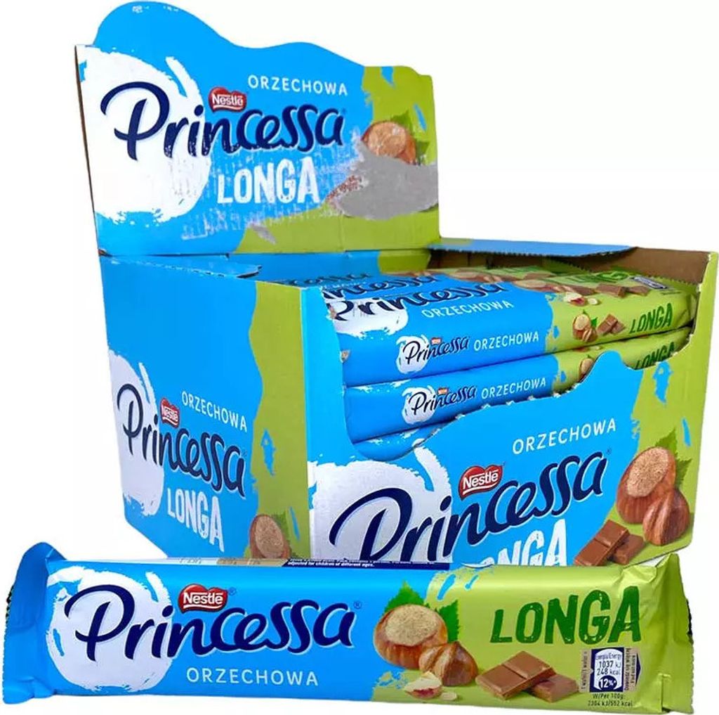Schokoriegel Princessa Longa Nuss-Waffelriegel (28x 45g) Produktbild 