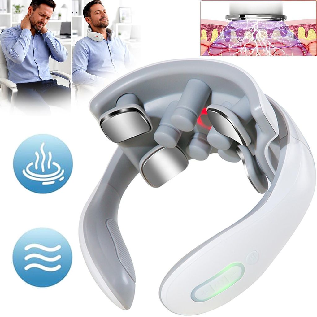 Nackenmassagegerät mit Wärme, Massagegerät Nacken, Gegen Produktbild 