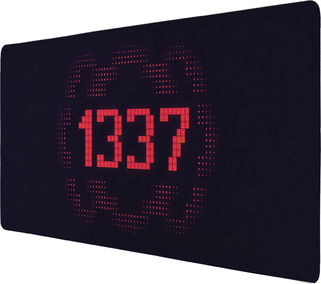 Code 1337 Gamer-Stil Schreibtischunterlage 69x31cm XXL Mauspad