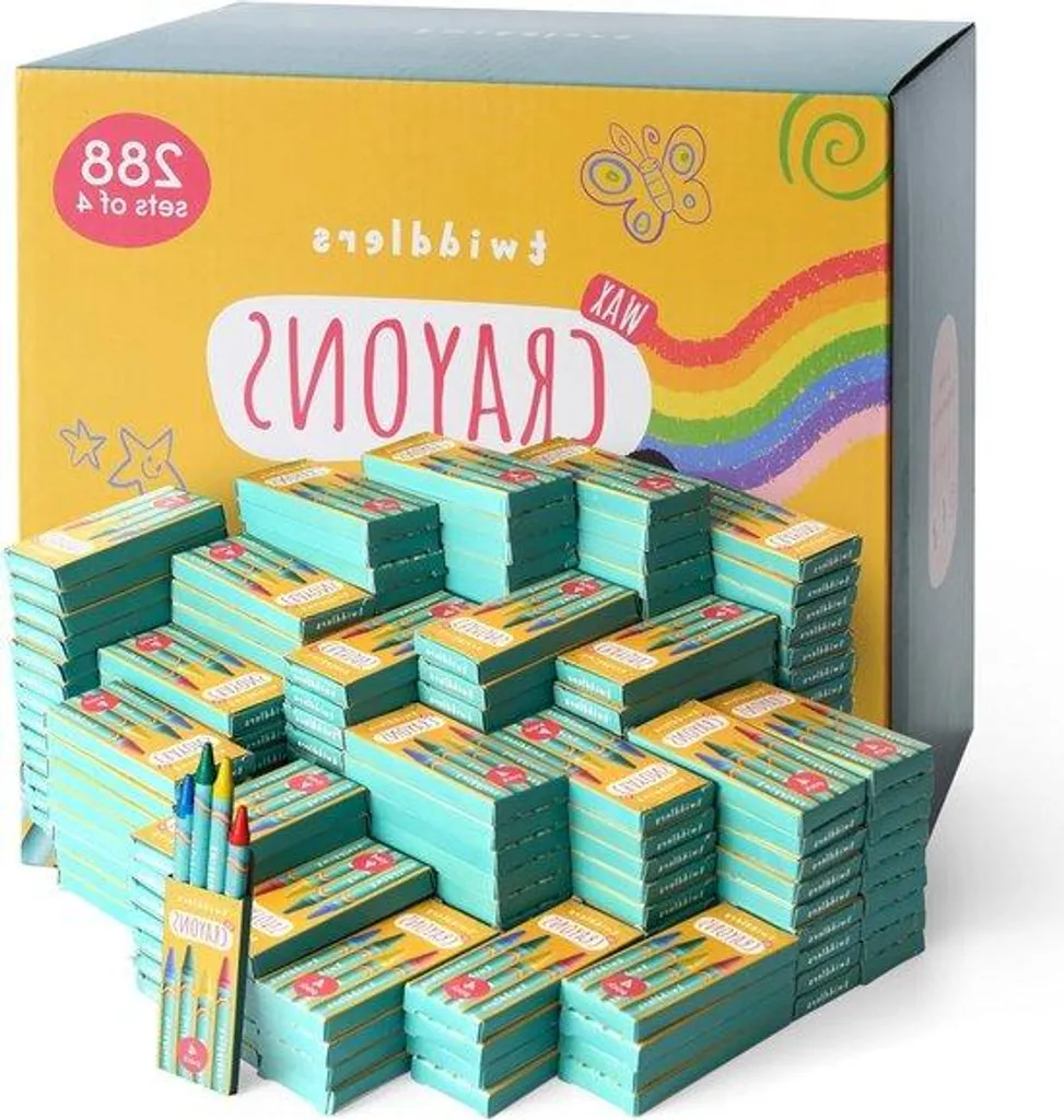 Crayons de cire multicolores : pack de 1152 unités haute qualité en vrac