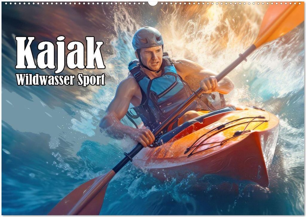 Kayak Wildwasser Sport (Wandkalender 2026 DIN A2 quer), CALVENDO Monatskalender