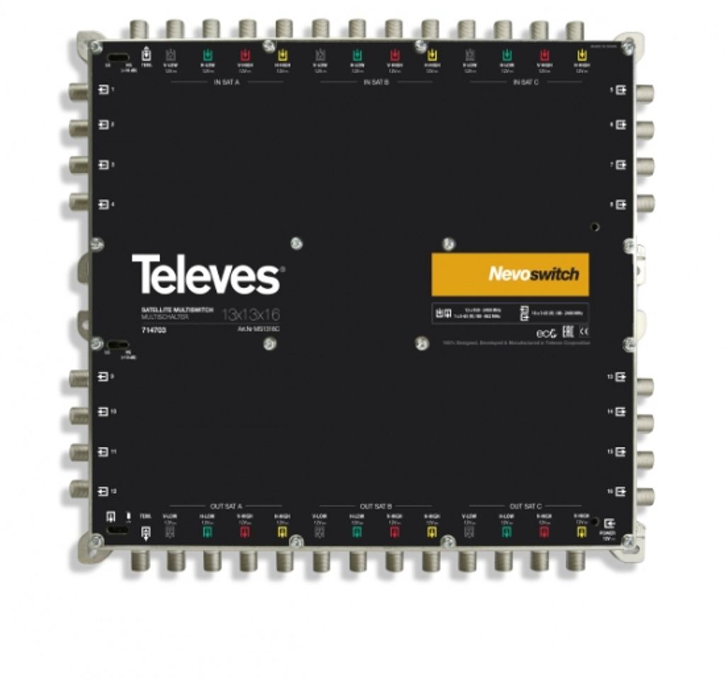 TELEVES Multischalter-Guss 13 in 16 NEVO kaskad. ohne Netzteil MS1316C