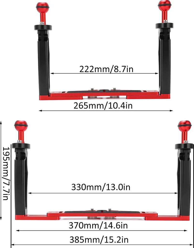 Support caméra de plongée double main pour stabiliser vos vidéos 4K - 2