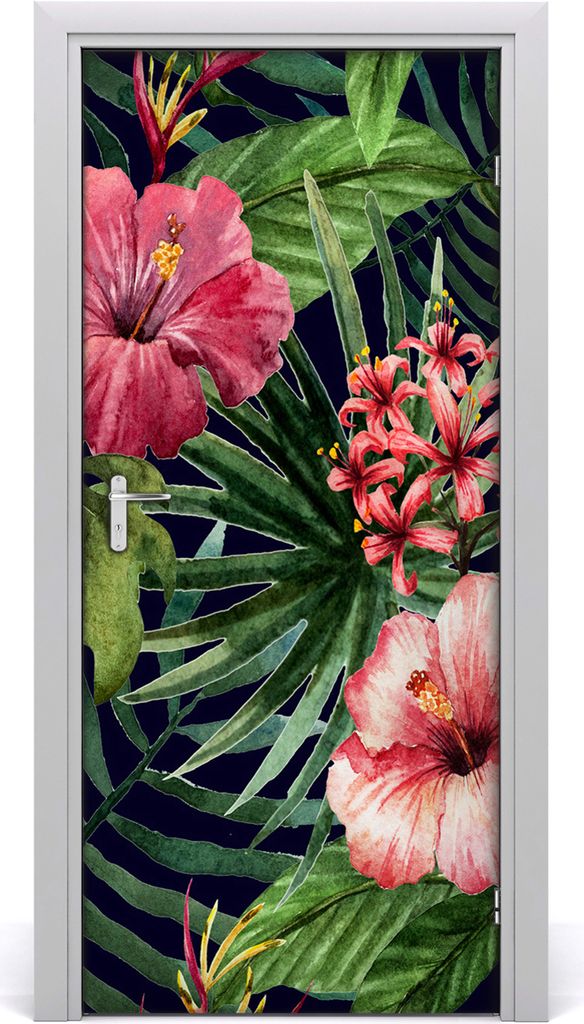 Tulup Türaufkleber 95x205 cm Dekorative Aufkleber Selbstklebend Wasserdichte Tapete Abnehmbar Schlafzimmer Wohnzimmer Wohnkultur - Modell Hawaii