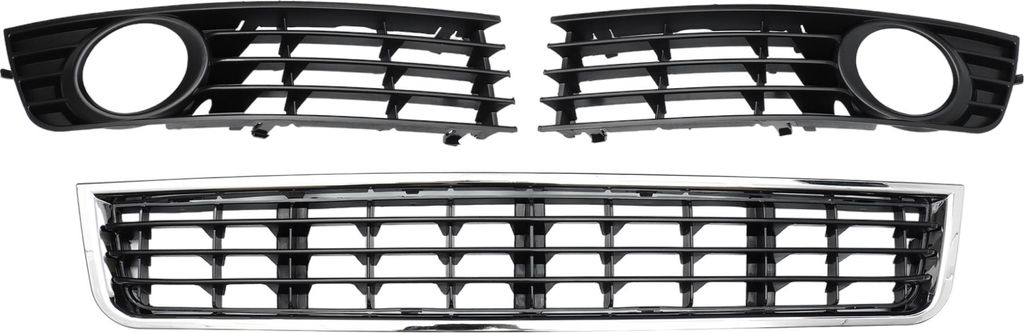 Front Lower Hood Bumper Grille Grill für Audi A4 B6 2003-2005 Front Lower Bumper Kidney Grille Grill Schwarz 1 Set