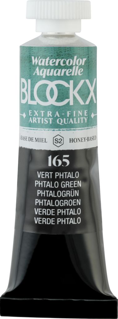 Blockx 3x Aquarellfarbe, Phtalogrün - Tube 15ml - Phthalogrün 44165BXC