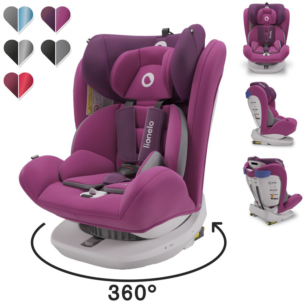 Autokindersitz Autositz Kinderautositz 0-36kg Kindersitz ISOFIX 360° Violett 