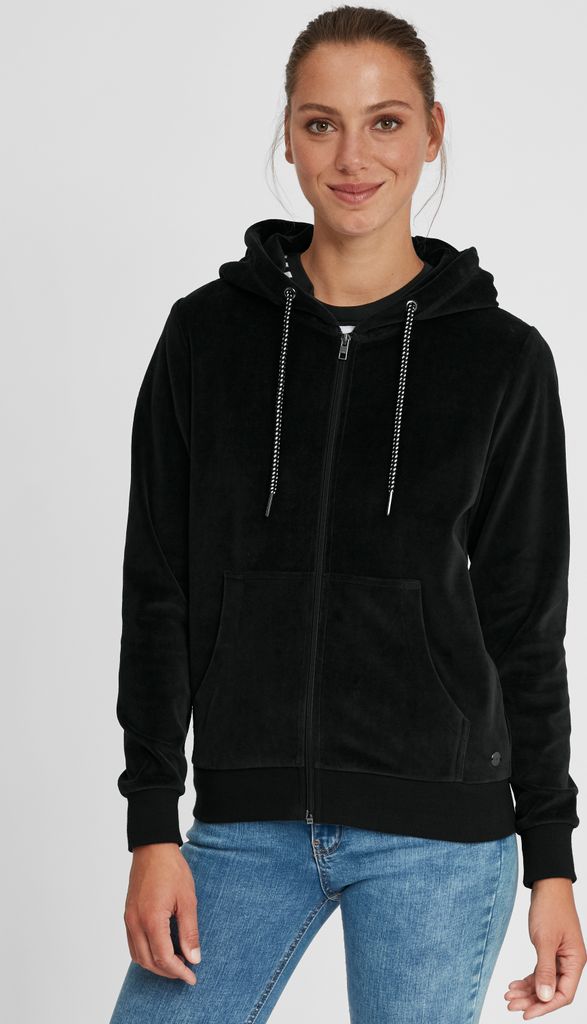 OXMO OXNicky Damen Sweatjacke Kapuzenjacke Hoodie mit Kapuze Kängurutasche Baumwollmischung Regular fit