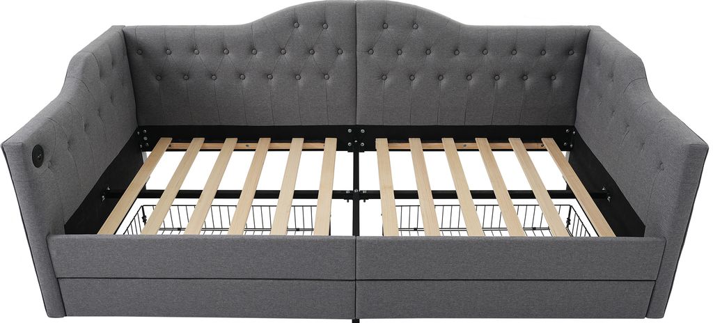 Letto imbottito Sweiko daybed divano letto contenitore Immagine del prodotto 