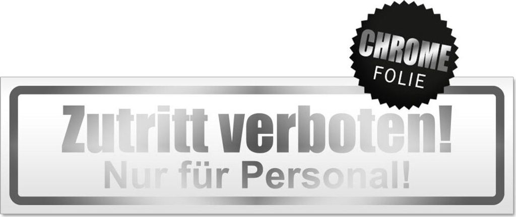 Zutritt verboten nur Personal Magnetschild Schild magnetisch
