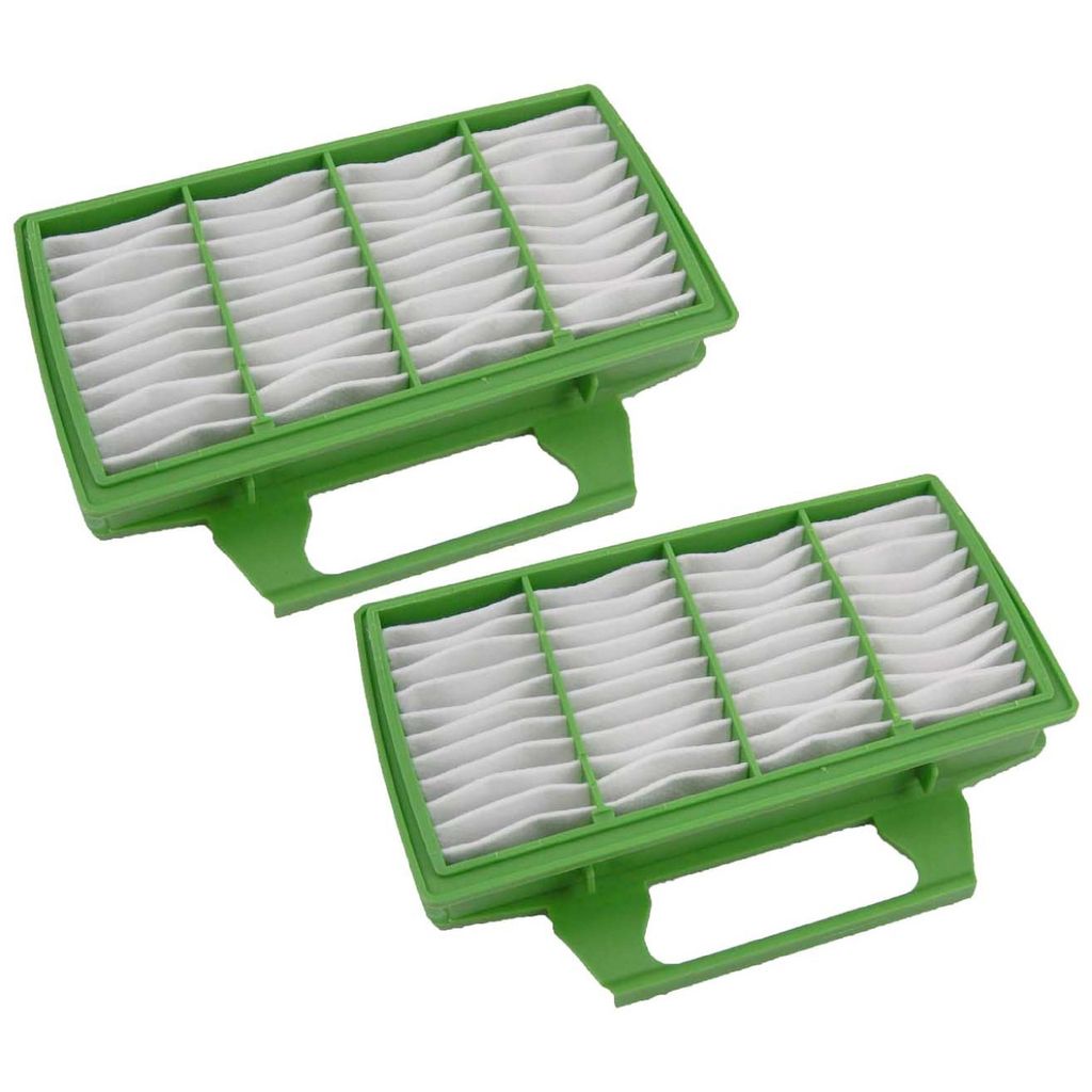 vhbw 2x Mikro-Hygienefilter Ersatz für Sebo 6608ER, 6629ER für Staubsauger - Luftfilter, Grün, Rechteckig