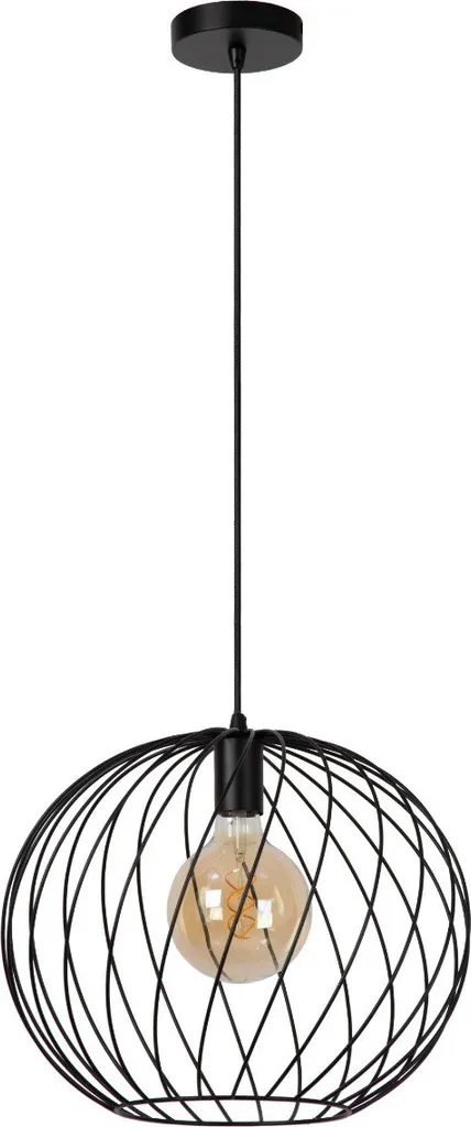 Suspension métal Ø40cm noir DANZA Lucide 1xE27 40W luminaire design