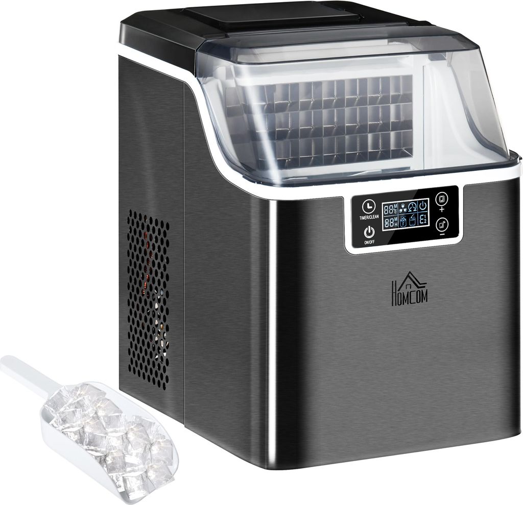 Eiswš¹rfelmaschine Eiswš¹rfelspender Ice-Maker 20kg/24h 2.3L Eiswš¹rfelbereiter mit 3.2 L Wassertank. Schwarz