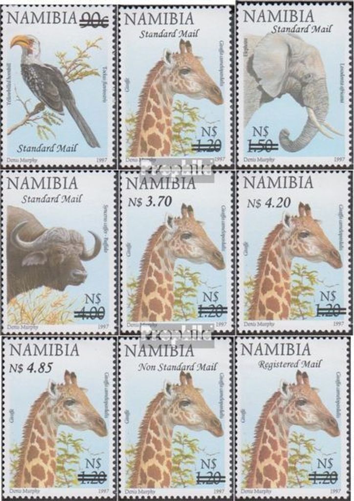 Briefmarken Namibia - Südwestafrika 2007 Mi 1250-1258 (kompl.Ausg.) postfrisch Freimarken