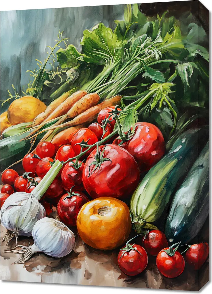 Image 50 x 70 cm Richesse des fruits du jardin - Affiche Déco Cuisine