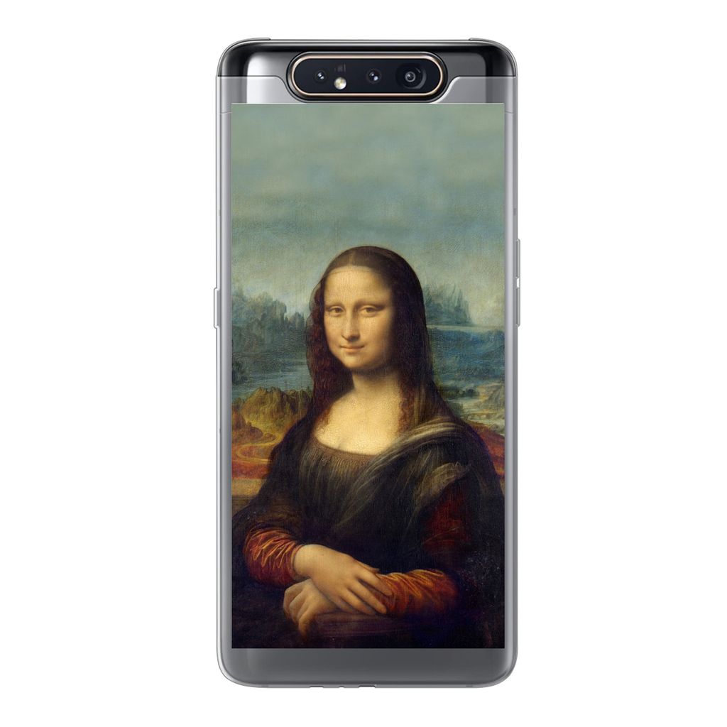 MuchoWow Handyhülle Schutzhülle Hülle für Samsung Galaxy A80 Mona Lisa - Da Vinci - Gemälde Silikon Softcase Handy Hülle - Schutzdeckel