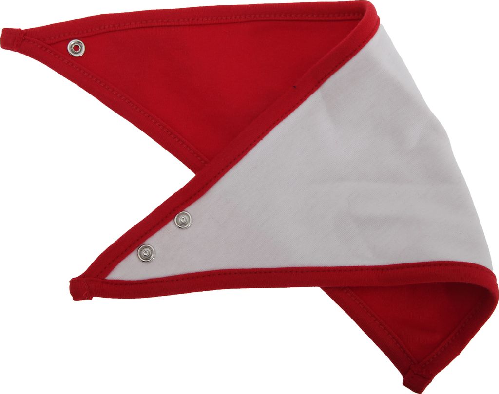 Babybugz Baby Bandana-Lätzchen (2 Stück/Packung) BC4172 (Einheitsgröße) (Weiß/Rot)
